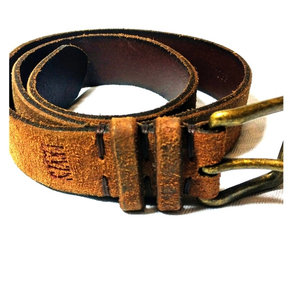 Levis Split Leather Belt w/ Brass Buckle - Picture 1 of 8